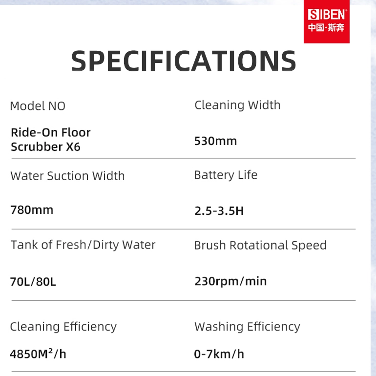 Ride-On Floor Scrubber X6