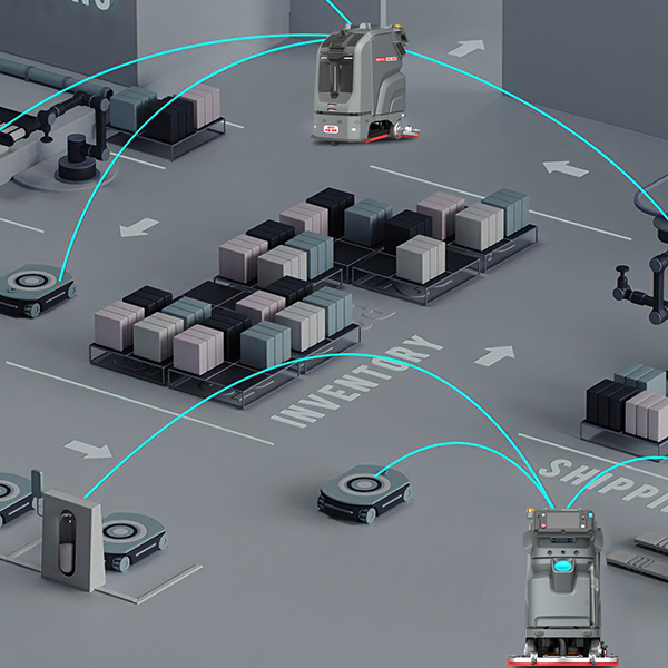 Cooperate and collaborate with AGVs to achieve efficient operation in industrial scenarios