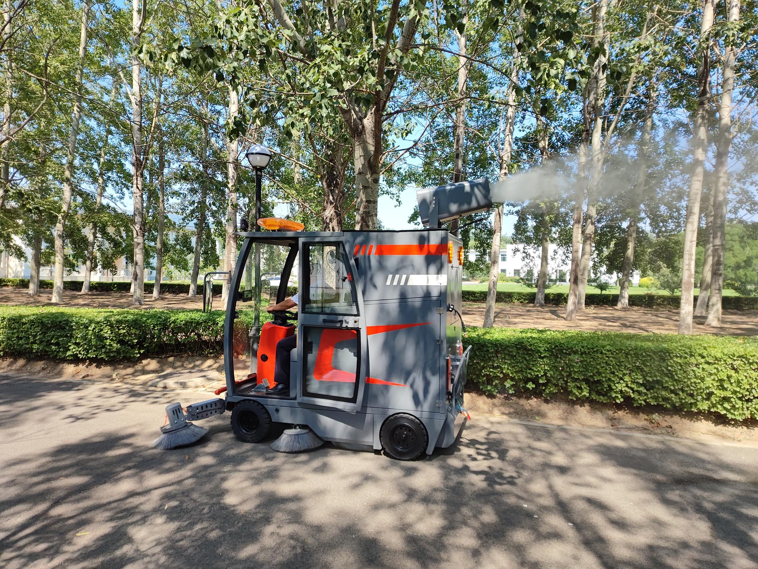 Siben A900 lithium-ion industrial sweeper operating at a customer factory to remove conductive dust at 16000-22000 square meters per hour for lithium battery floor cleaning