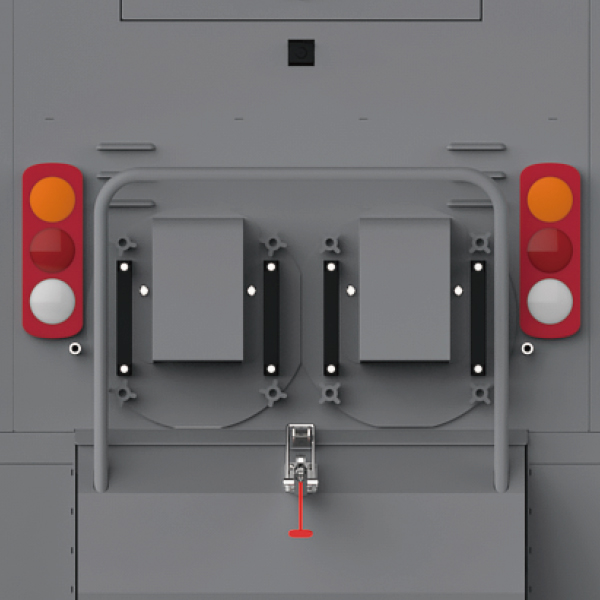 Dual external rotor dust control fan